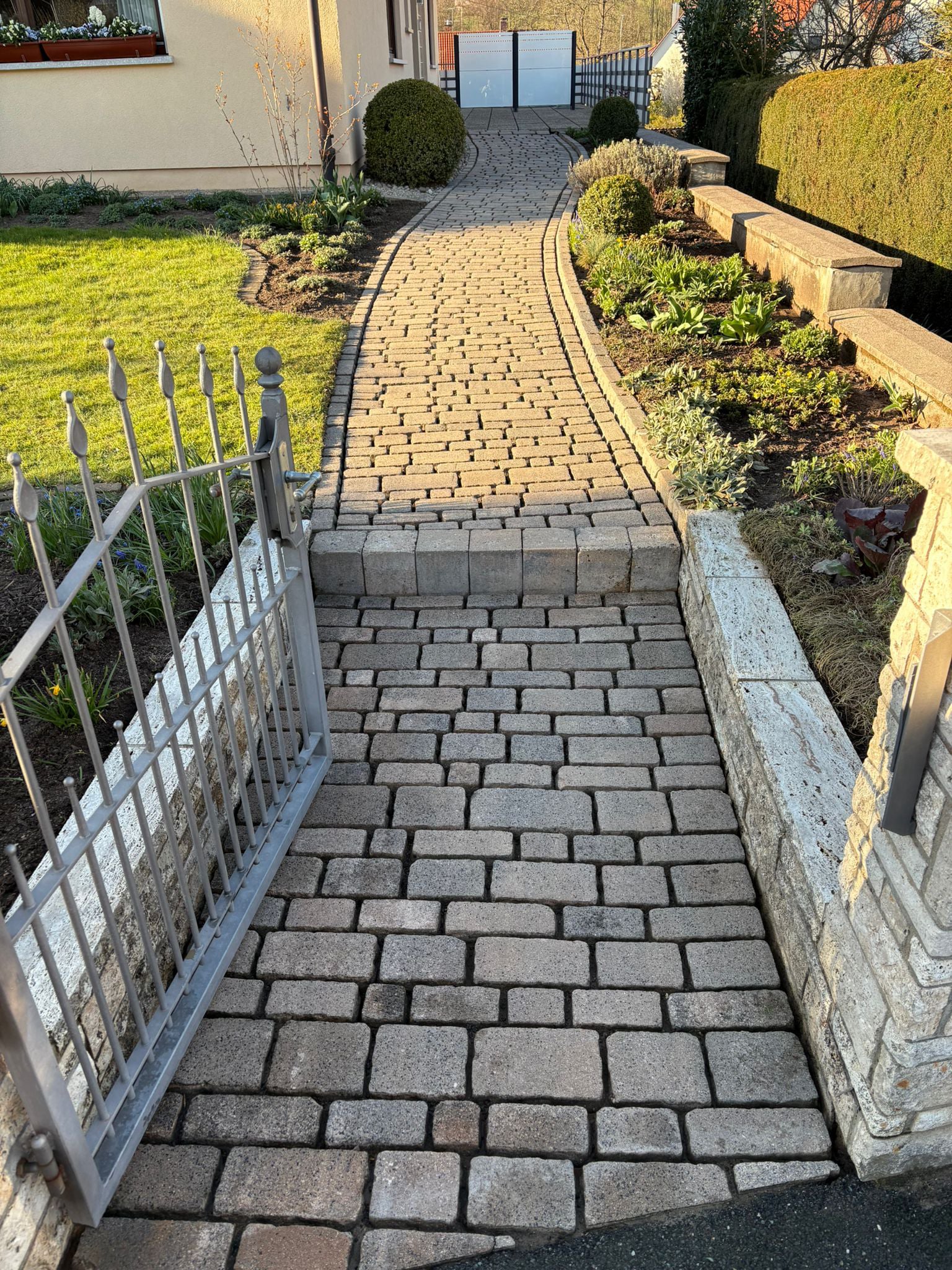 Pflastersteinreinigung vorher 2